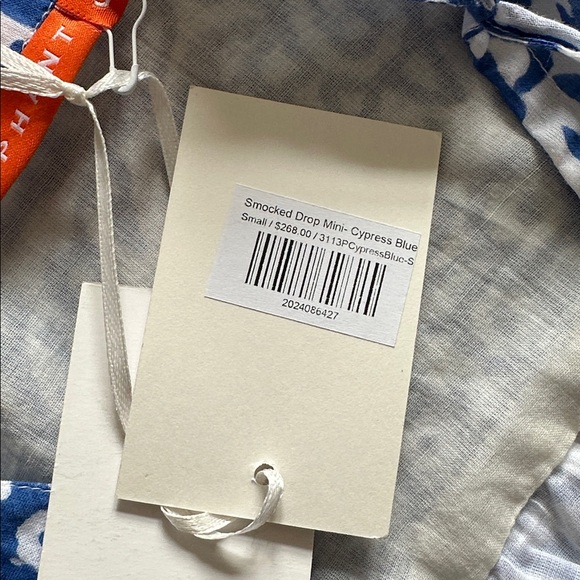 NWT Oliphant Smock Dropped Mini in Cypress Blue - Picture 4 of 6